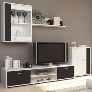 Mobilier living Gerra (alb + negru) *vânzare stoc