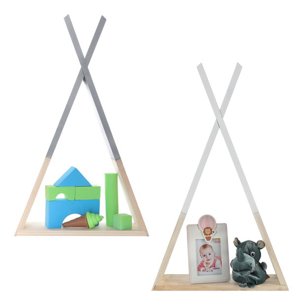 Raft pentru copii Cinderella (alb + natural)