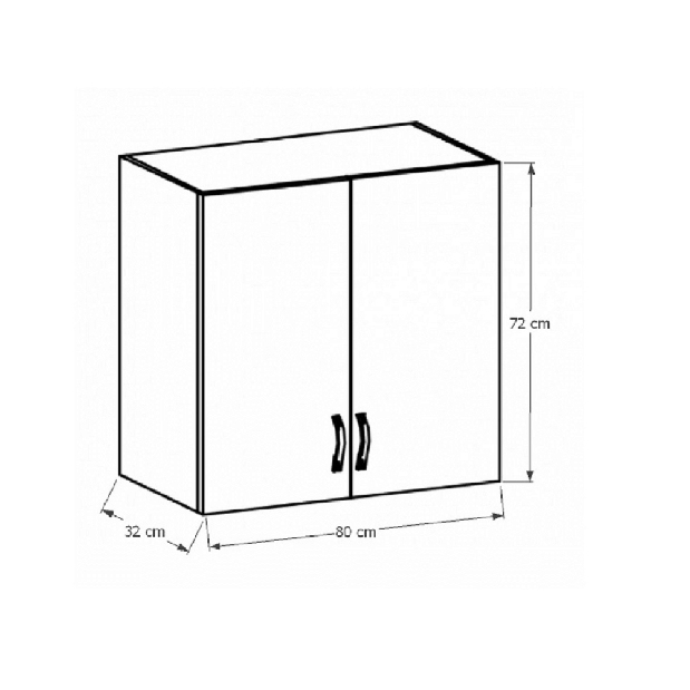 Dulap superior de bucătărie G80 Sillina (nuc milano)