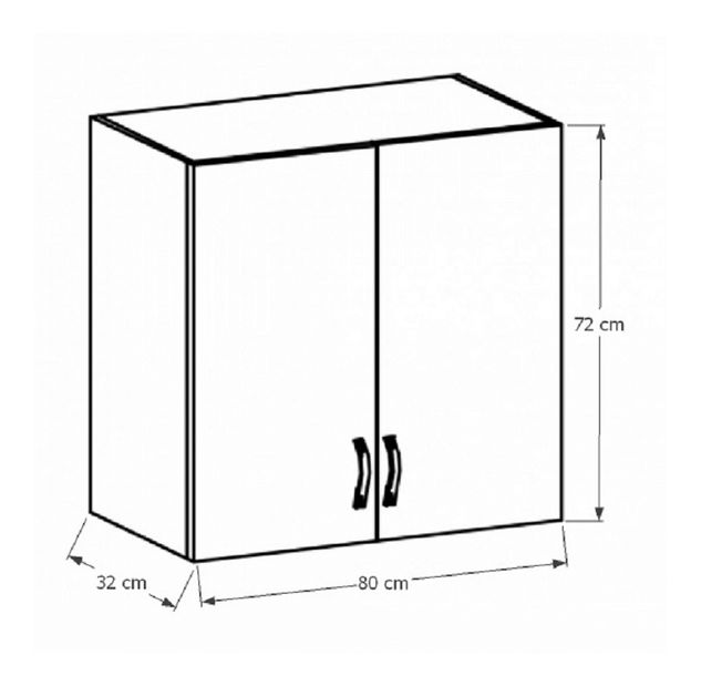 Dulap superior de bucătărie G80 Sillina (nuc milano)