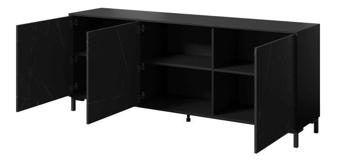 Komód Mardell (fekete + fekete márvány)