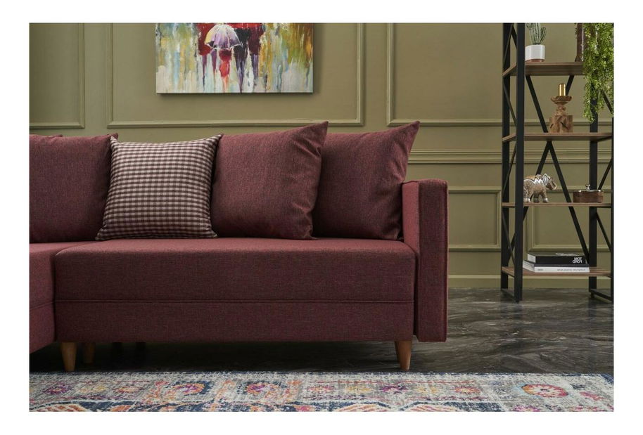 Rohová sedačka Adam (L) (červená)