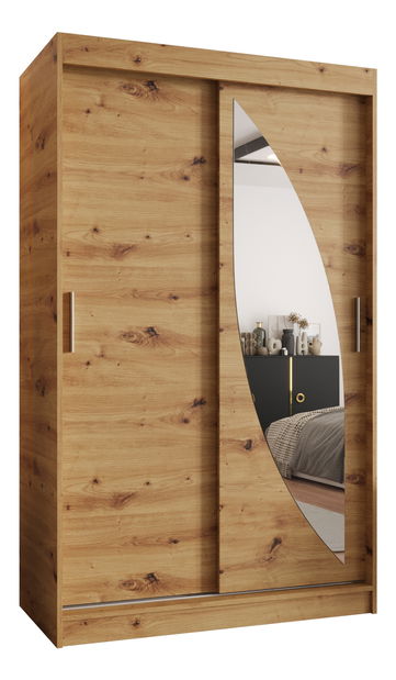 Dulap de haine 120 cm Milain (Stejar artisan)