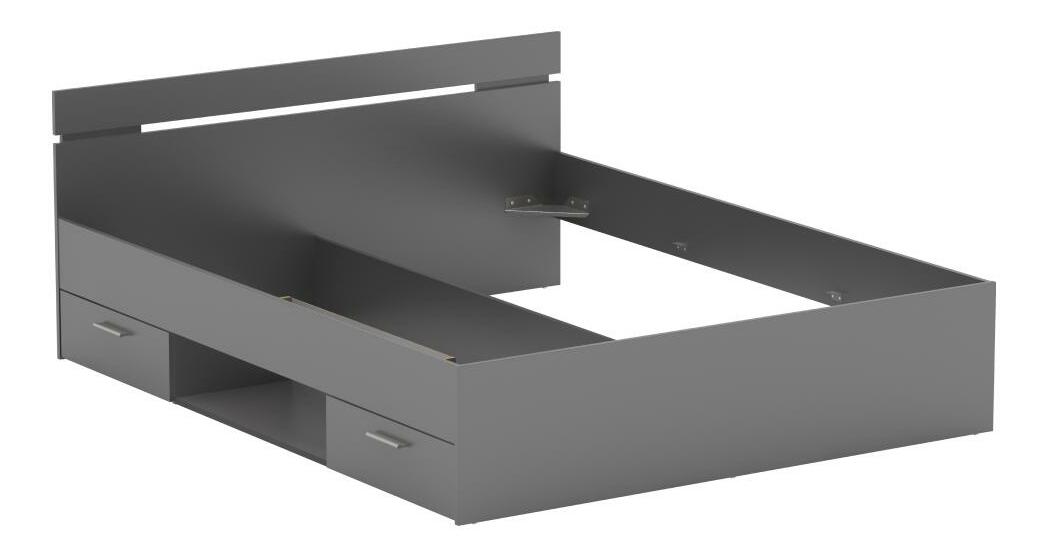 Bračni krevet 160 cm Michigin (grafit) (s prostorom za odlaganje)