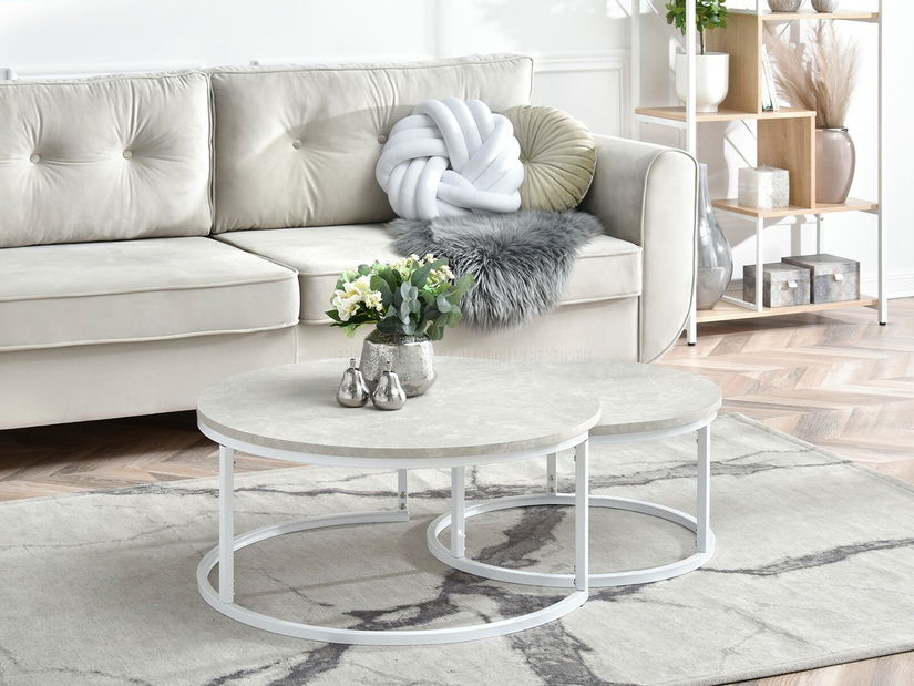 Stolić za kavu Kolja Zest Xl (siva + bijela)