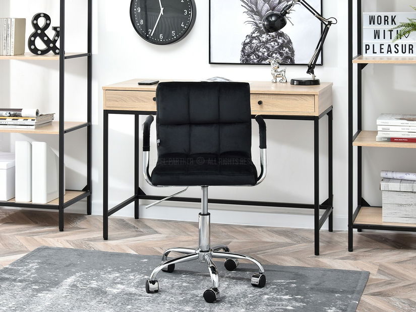 Scaun Elita (negru + crom)