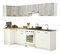 Bucătărie de colț 300 cm Ozara III (beton + Alb)
