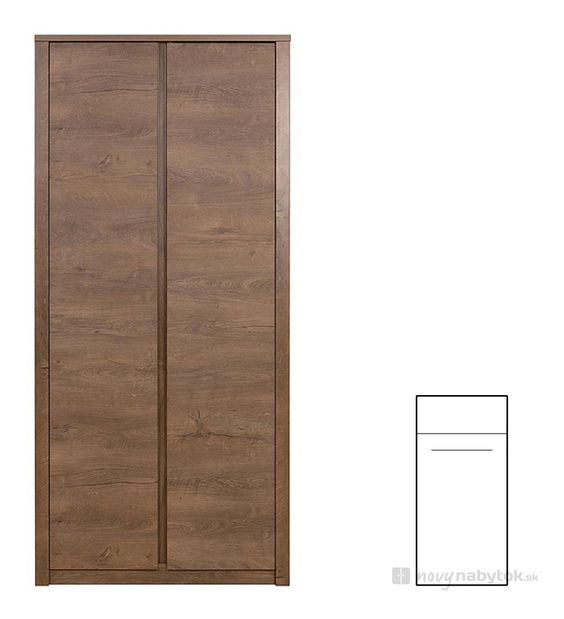 Šatníková skriňa Monte Typ 02 2D