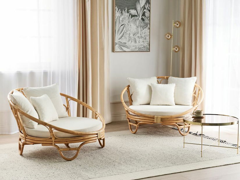 Set 2 ks záhradných kresiel Raeburn (prírodná) 