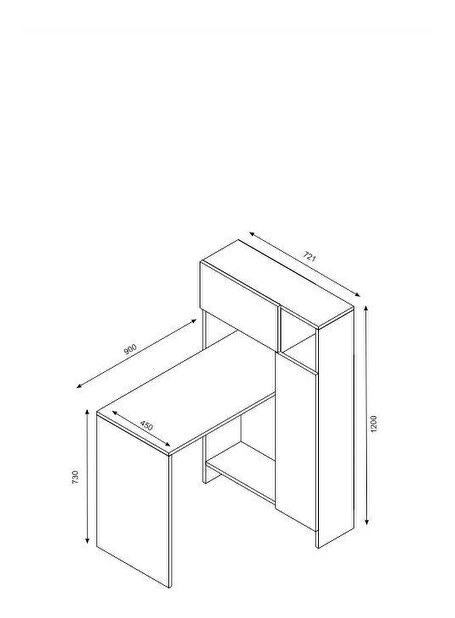 PC stolík Milano (Biela + Orech)