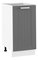 Dulap inferior de bucătărie Janne Typ 52 (Gri închis + Alb)