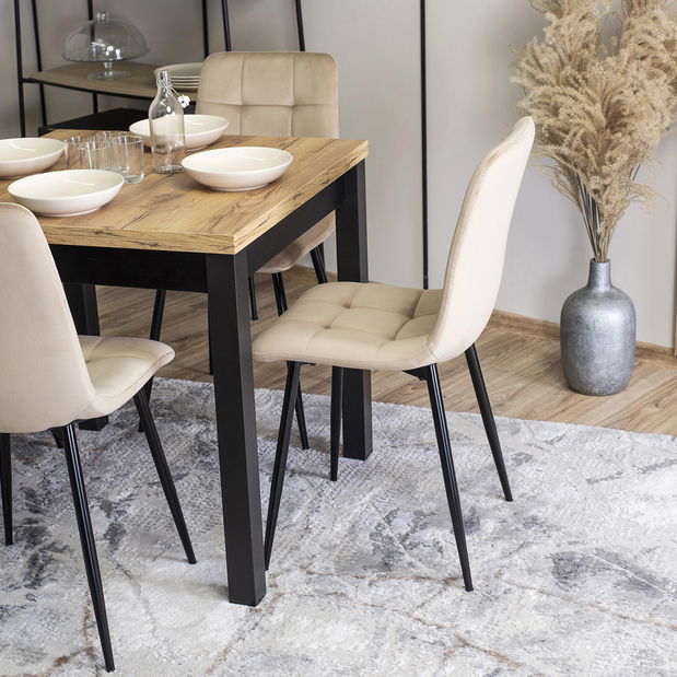 Jedálenská stolička Permite (béžová) 