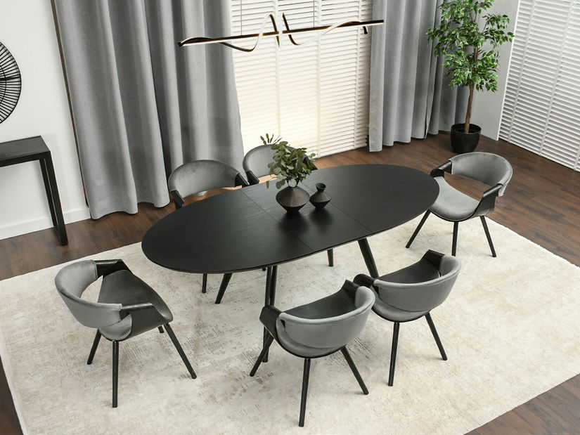 Stolička Bjorn K (sivá + čierna)