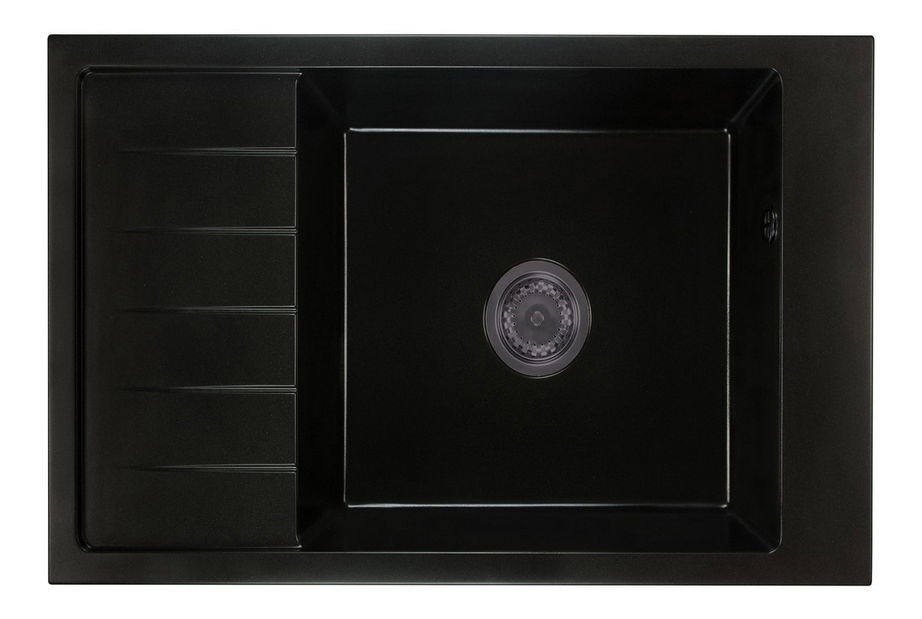 Mosogató Lurano (fekete) (3 csaplyukkal) (B)