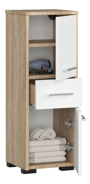 Kúpeľňová skrinka Farid TYP6 (dub sonoma + biela)