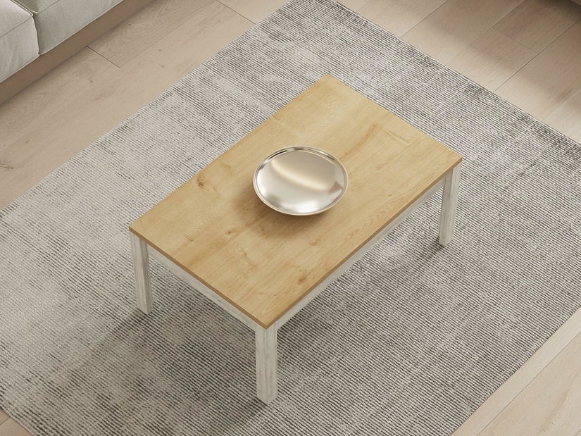 Konferenčný stolík Kiluko 2 (dub zafírový + biela) 