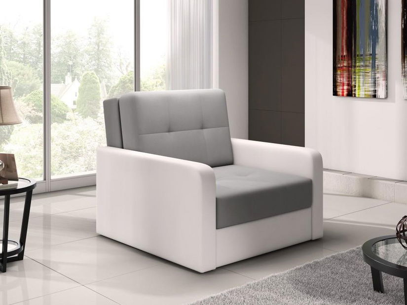 Rozkladacie kreslo Tomful I (sivá + biela)