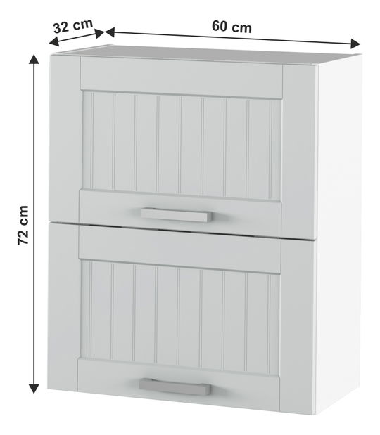 Gornji kuhinjski ormarić Janne Typ 7 (svijetlosiva + bijela)