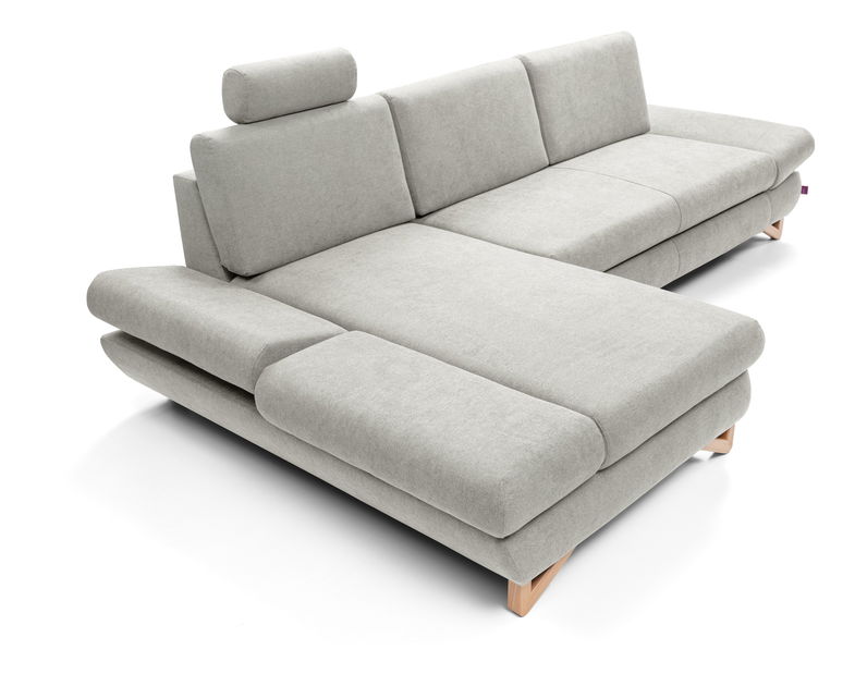 Rohová sedacia súprava Aveley (popolavá) (L)