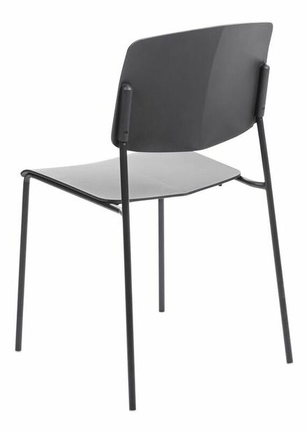 Set 4 ks jedálenských stoličiek Augustino (čierna)