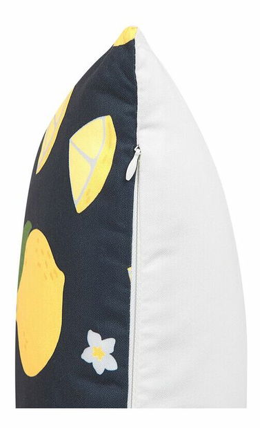 Sada 2 ozdobných vankúšov 45 x 45 cm Orchidea (čierna)