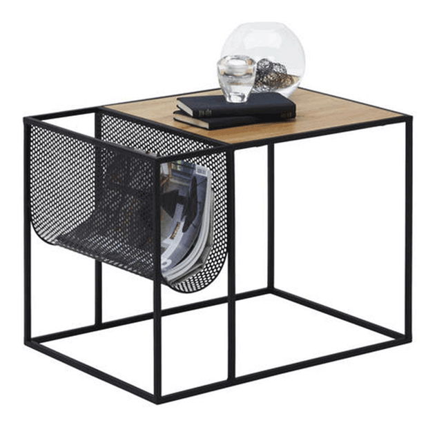 Kézi asztal Kobell (fekete + tölgy)