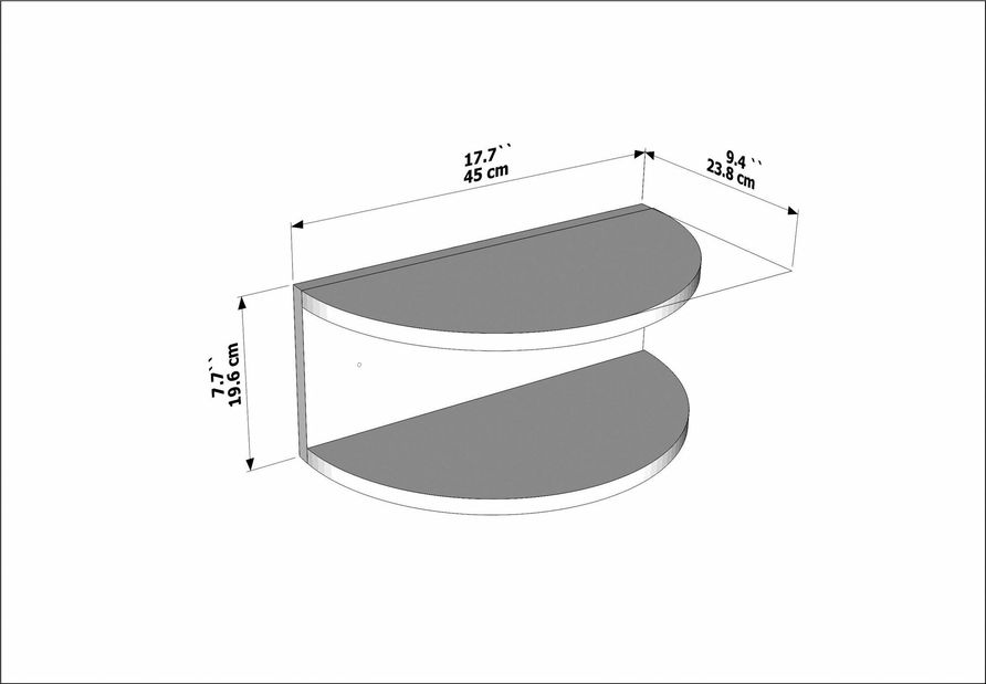 Nočný stolík Belnek (mramor biely)
