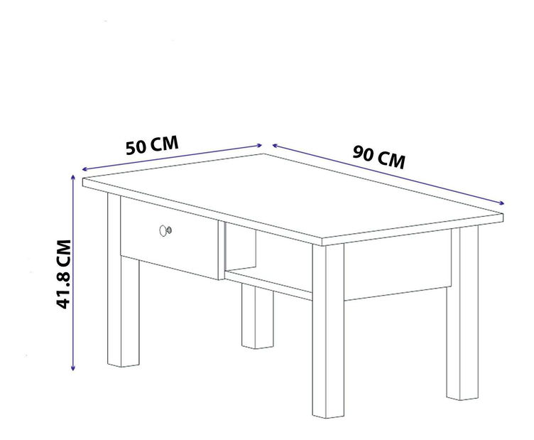 Konferenčný stolík Pepudo (biela) 