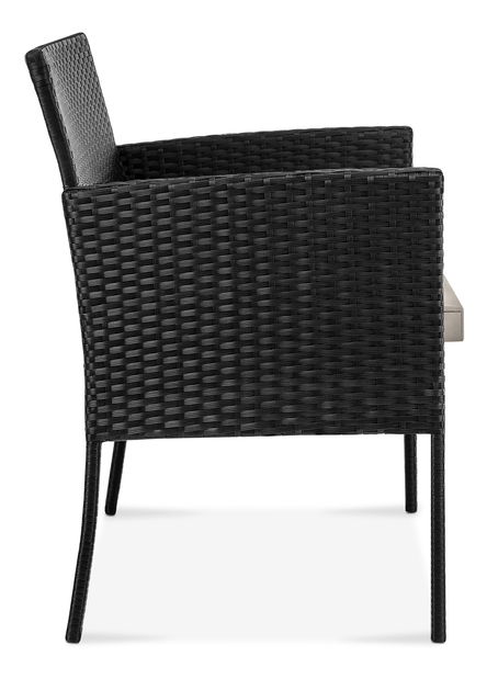 Súprava záhradného nábytku 2+1+1 Devon (čierna + béžová)