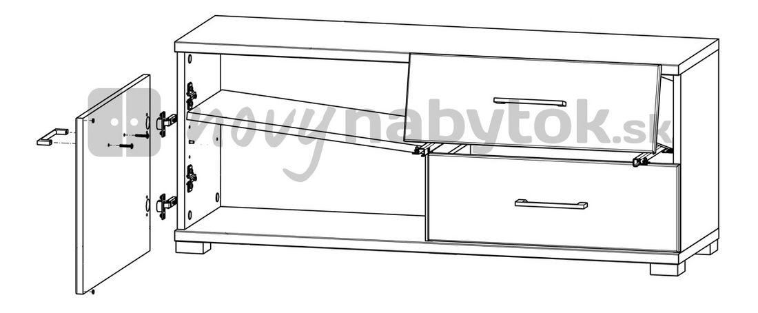 Botník BRW Homeline 2 KOM1D2S/4/11