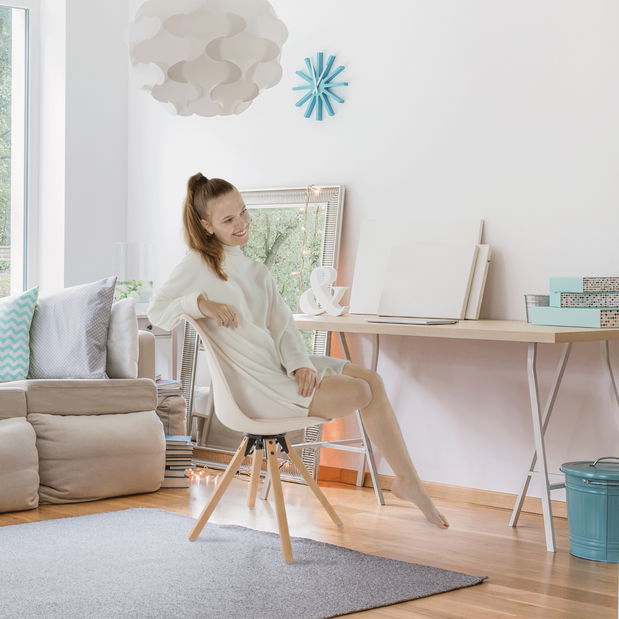 Fotoliu rotativ Dolena (perlă piele ecologică)