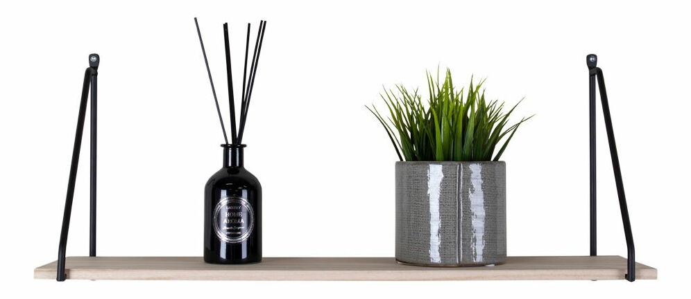 Polička Ansalia (čierna + prírodná)