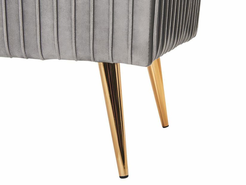 Lavica PETERSNE (zamat) (sivá)