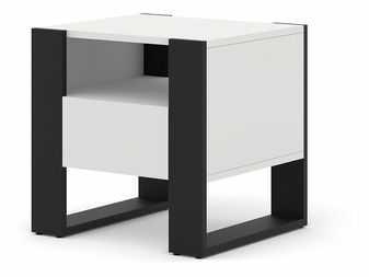 Nočný stolík Montana (biela + čierna)