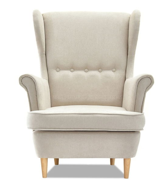 Kreslo ušiak Margis (biela)