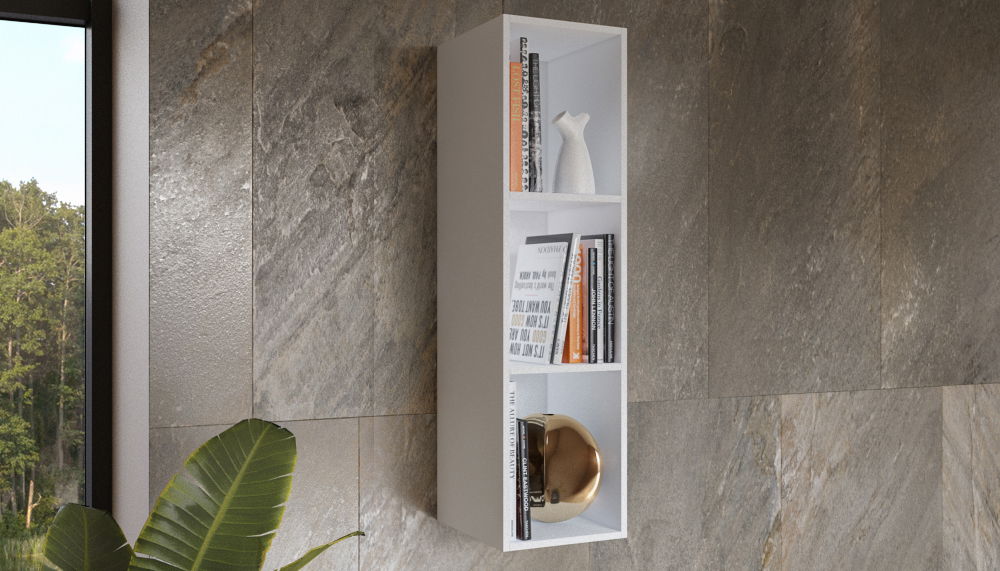 Viseći regal Henry Typ 87 (bijela + bijeli visoki sjaj)