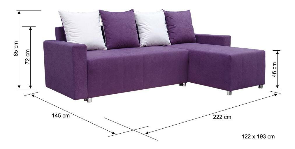 Sarok kanapé Brigid háttámlával (sötét narancssárga + párnák)