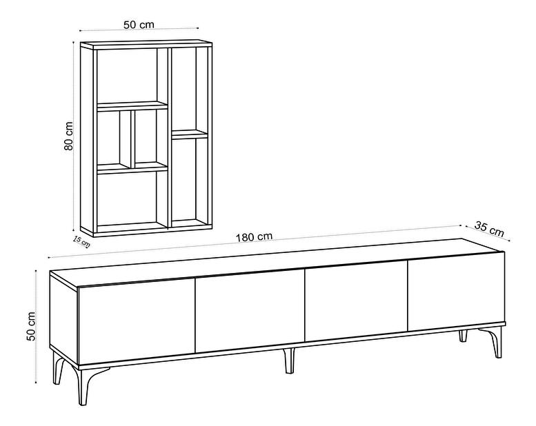 Mobilier living Momuka (stejar zafir) 