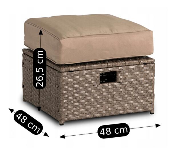 Záhradný set Fastos (béžová) (pre 6 osôb)