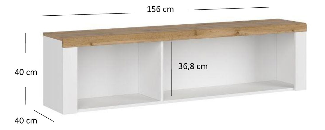 Regál Vina (fehér + wotan tölgy)