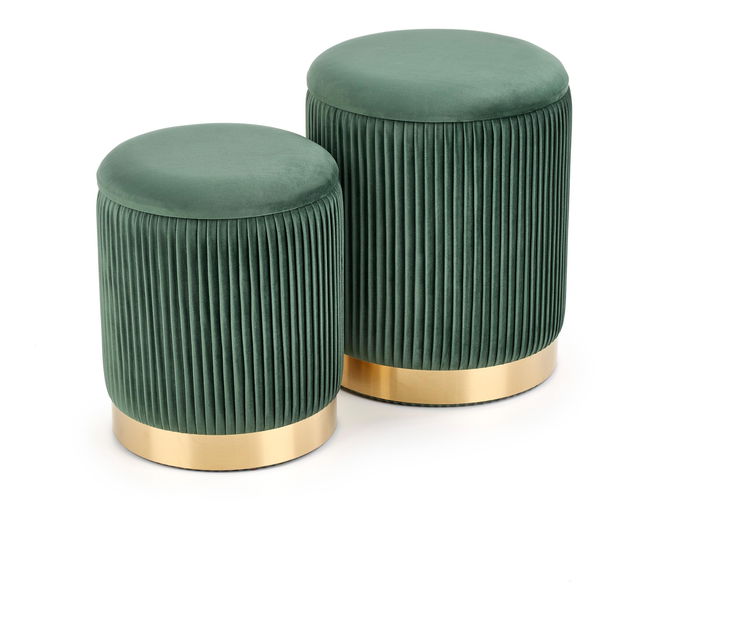 Set 2 buc. taburete Solo (verde închis)