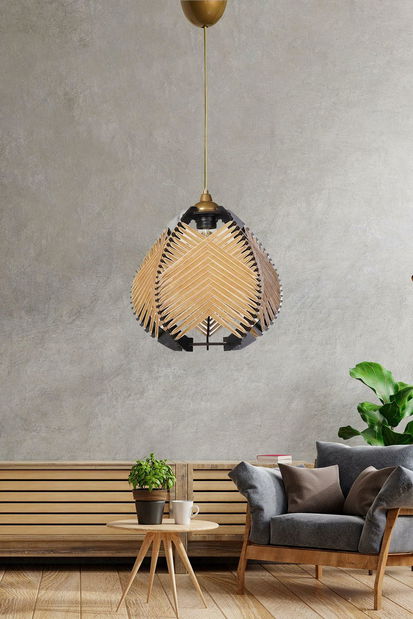 Mennyezeti lámpa Kukloppe 1 (természetes + fekete)