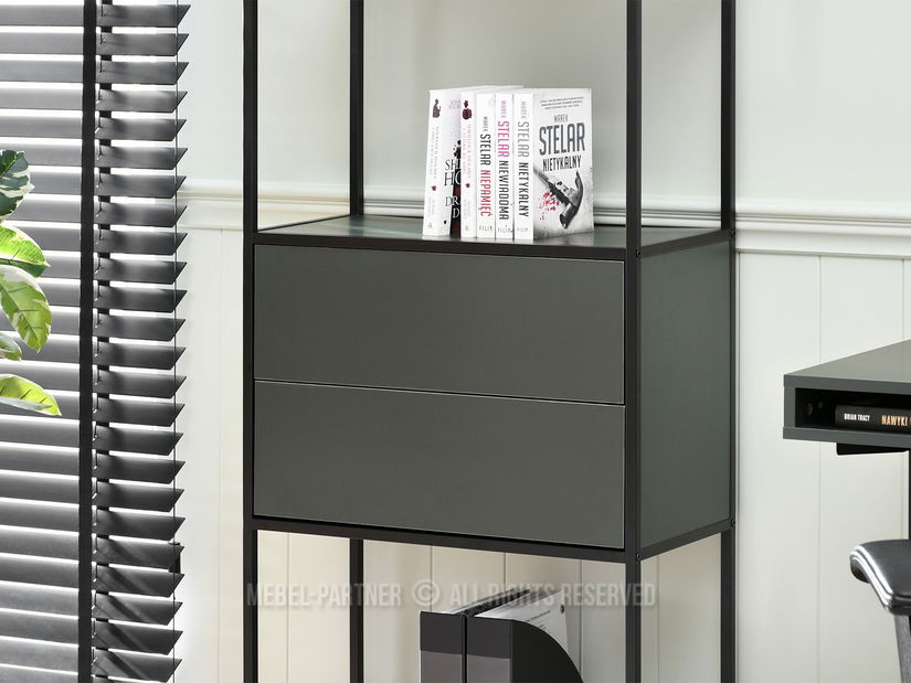 Regál Soren Reg (zöld + fekete)