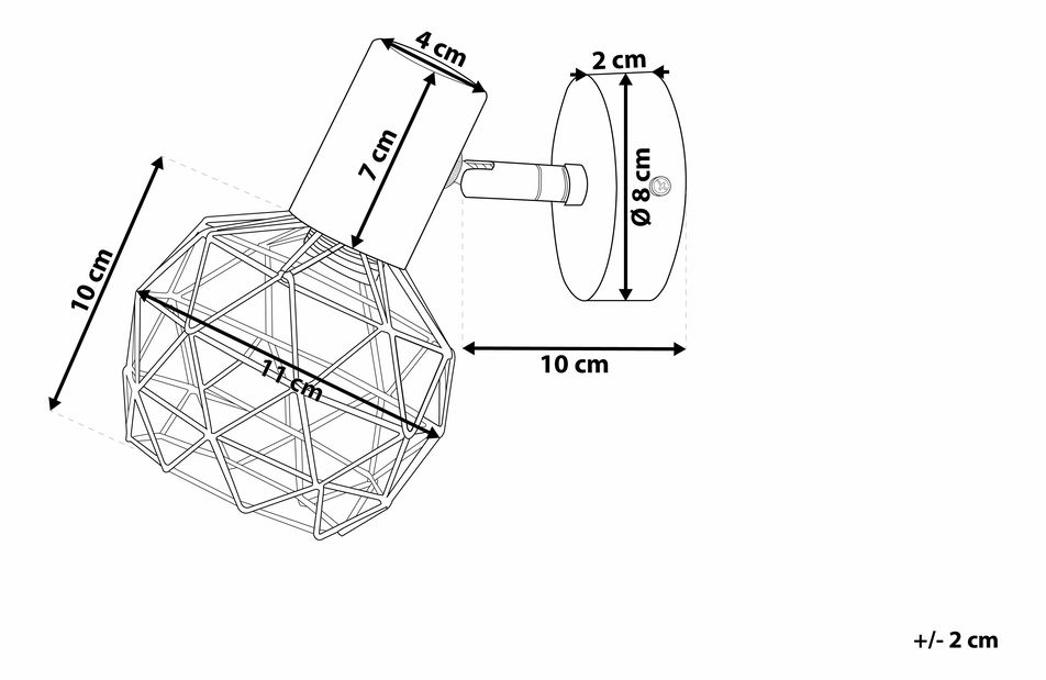 Fali/mennyezeti lámpa Caldas (ezüst)