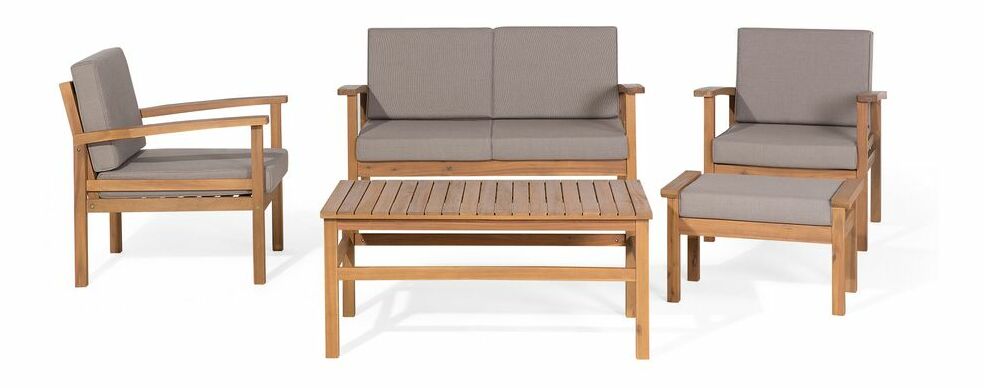 Kerti ülőgarnitúra Maleno (sötétszürke) (akác)