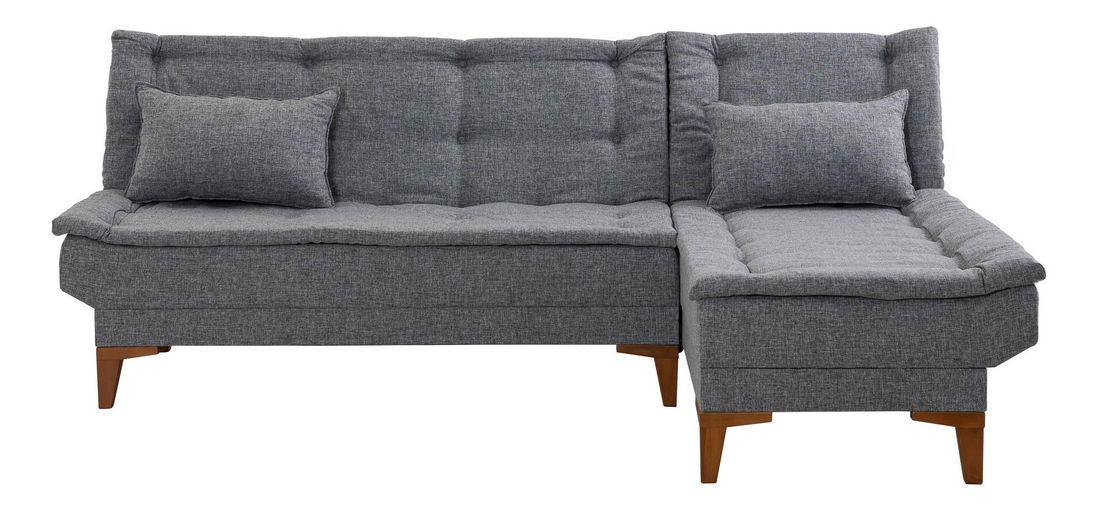 Rohová sedačka Santic (Tmavá sivá)