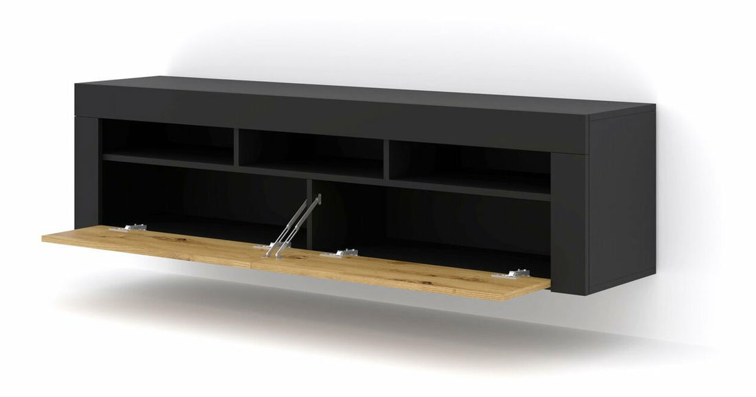 Masă TV Moderno (Stejar artisan + Negru)