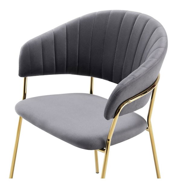 Étkezőszék Dasmona 1 (szürkésbarna + arany króm)