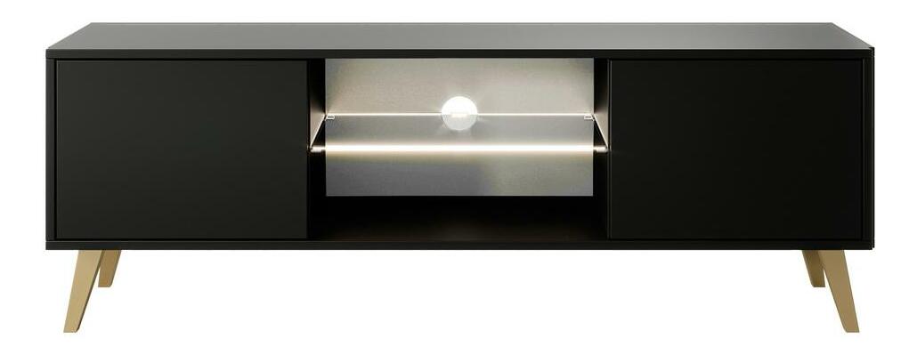 TV ormarić/stolić Savoi II (s rasvjetom) (crna)