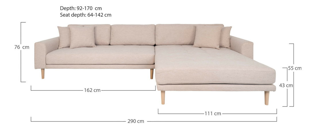 Rohová sedacia súprava (P) Lvaveriaora (piesková)